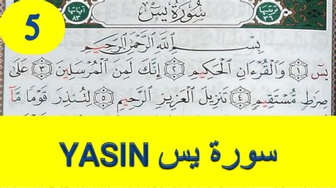 Apprendre Sourate Yasin Yaseen Facilement Mot Par Mot 5 سورة يس