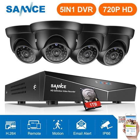 Sannce Ch N Hd Cctv System Pcs P Outdoor Ir Security Camera