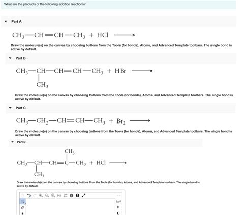 Solved What Are The Products Of The Following Addition Chegg