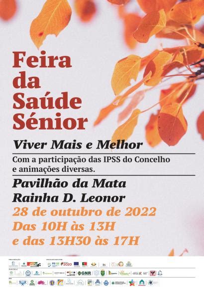 Viver Mais e Melhor Feira de Saúde 28 de OUTUBRO PAVILHÃO DA MATA