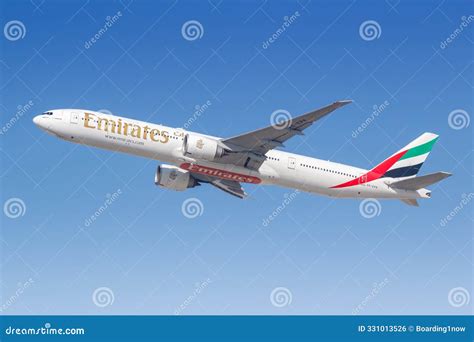 Emirates Boeing Er Airplane At Dubai Airport In The United Arab