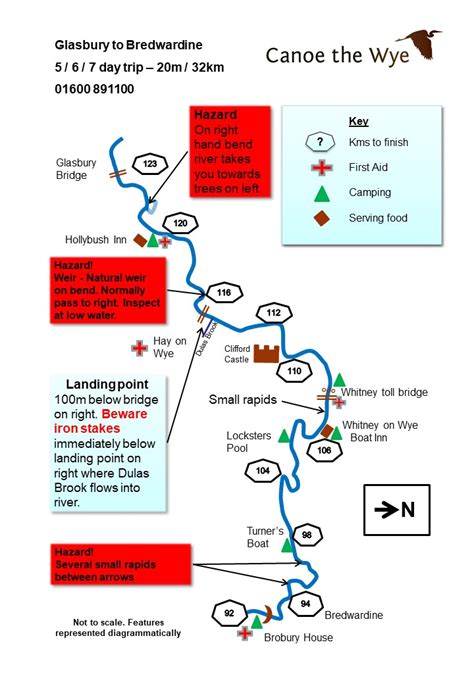 Route Maps For Canoeing The River Wye Canoe The Wye Ltd