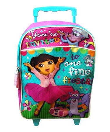 Take a look at this Blue & Pink Dora Rolling Backpack by Dora the ...