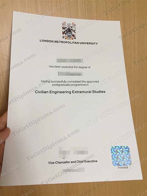 Buy A Fake Certificate From The London Metropolitan University