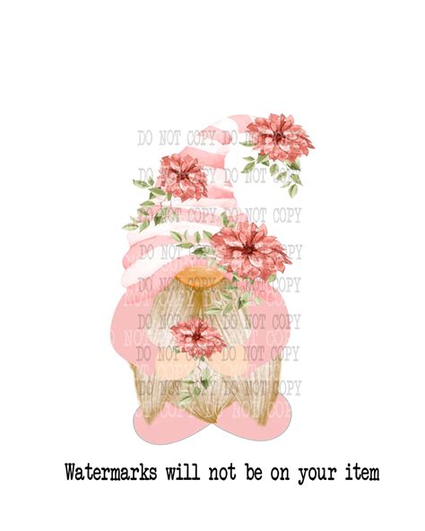 Pink Gnome Png, Gnome PNG, Digital Download, Spring Gnome, Tumbler ...