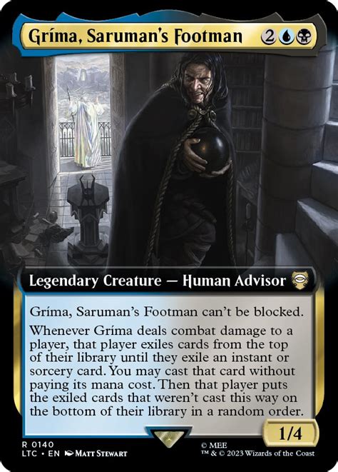 Grima Saruman S Footman Extended Art Commander The Lord Of The