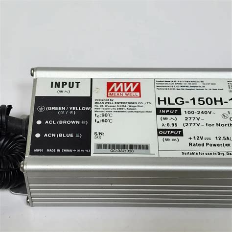 Mean Well Hlg H A Ac Dc Single Output Led Driver With Built In Pfc