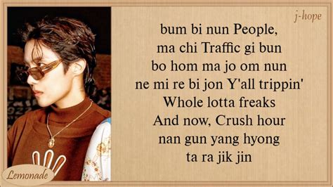 Crush Rush Hour Feat J Hope Of Bts Easy Lyrics Youtube