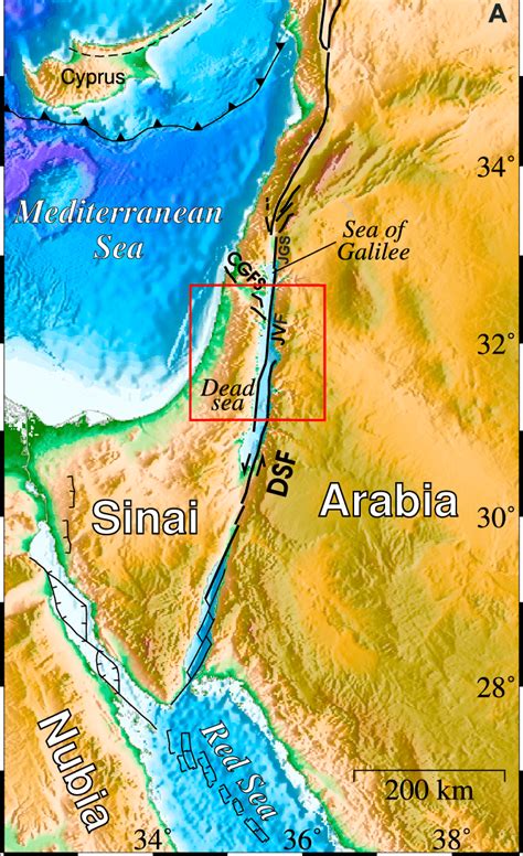 A Tectonic Map Of The Eastern Mediterranean Showing The Regional