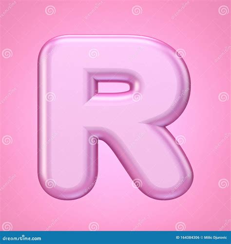 Pink Font Letter R 3d Stock Illustration Illustration Of Color 164384306