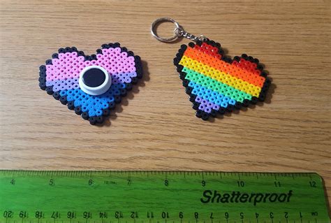 Lgbt Pride Heart Flag Pixel Art Pin Magnet Keychain Badge Etsy