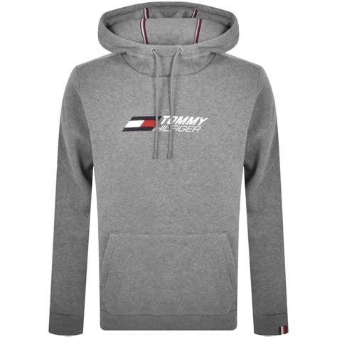 Tommy Hilfiger Logo Hoodie Grey Mainline Menswear