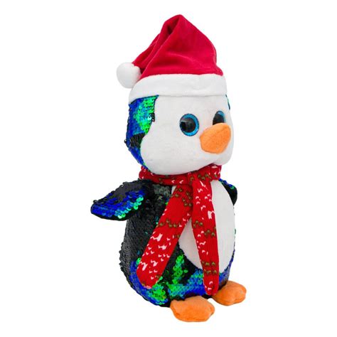 Pinguin Din Plus Cu Ochi Luciosi Decorativi De Craciun 27 Cm