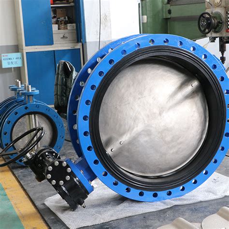 Awwa C Double Flanges Butterfly Valve With Epdm Nbr Viton Rubber