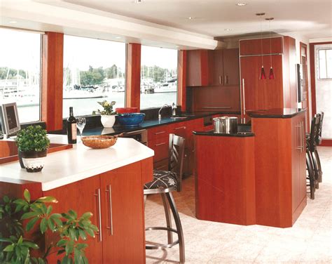 Contemporary Kitchen On A Boat Contemporary Kitchen Breakfast Bar