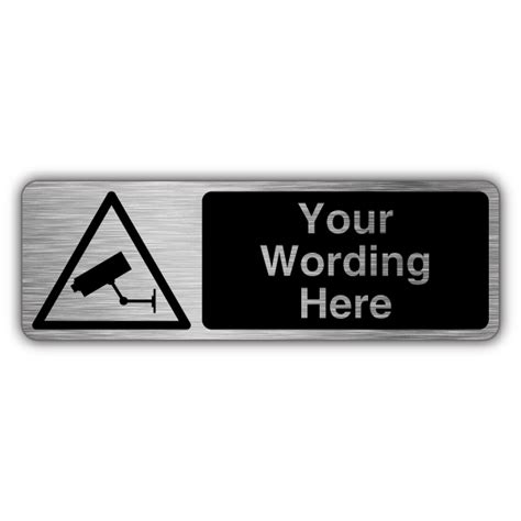 Custom - Black CCTV Triangle - Landscape Sign | Custom CCTV & Surveillance | Your Security Sign