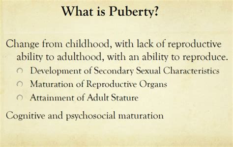 Puberty Test 1 Flashcards Quizlet