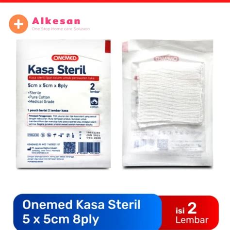 Onemed Kasa Steril 5 Cm X 5 Cm 8 Ply Penutup Luka Sterile Lazada