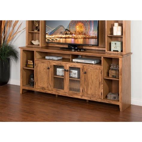 Sedona Rustic Oak 84 Inch Tv Console By Sunny Designs Furniturepick