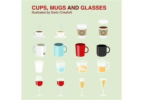 Cups Mug Vectors And Glasses Vectors Free Vector Art At Vecteezy