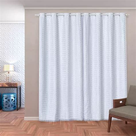 Cortina Opaca De PVC A Cuadros 2 80 M X 2 30 M Color Blanco