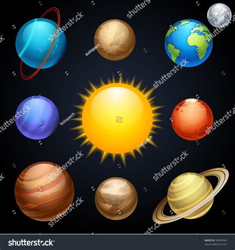 Planets Stock Vector Illustration Shutterstock