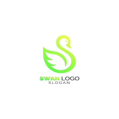 Premium Vector Elegant Green Swan Logo Design Featuring Minimalist