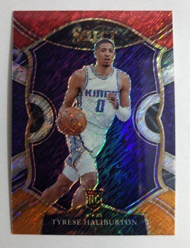 Select Red White Orange Shimmer Prizm Tyrese Haliburton Rookie