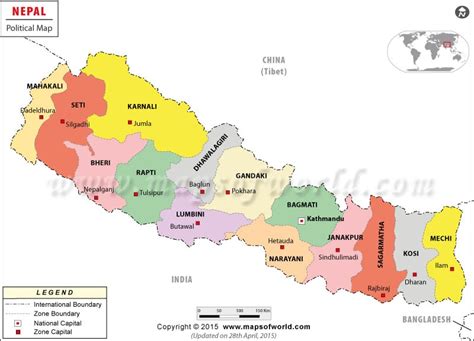 Political Map Of Nepal Nepal Political Map