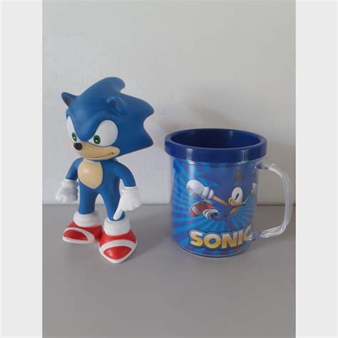 Boneco Articulado Sonic Caneca Ml No Shoptime