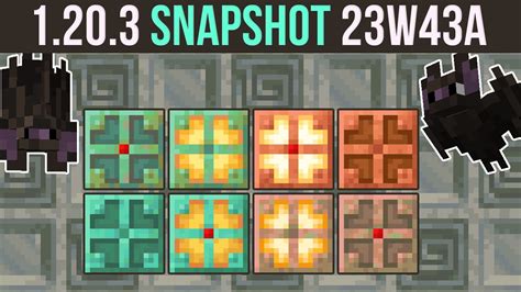 Minecraft 1 20 3 Snapshot 23W43A New Bats New Blocks Copper Bulb