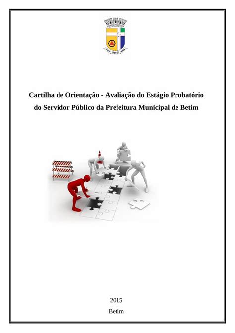 Pdf Cartilha De Orienta O Avalia O Do Est Gio Probat Rio