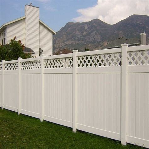 China Customized Lattice Top Privacy Vinyl Fencing Manufacturers Factory Wholesale Service