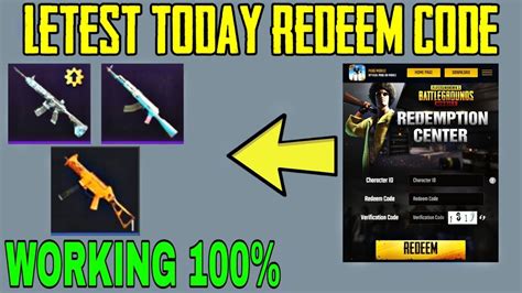 Today New Redeem Code Pubg Mobile Get Working Redeem Code With Live