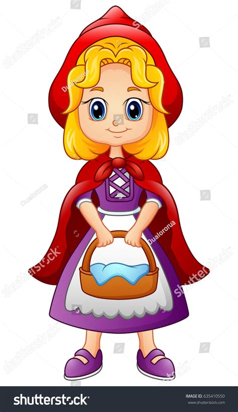 Vector Illustration Cartoon Little Red Riding Stock Vector Royalty Free 635410550 Shutterstock