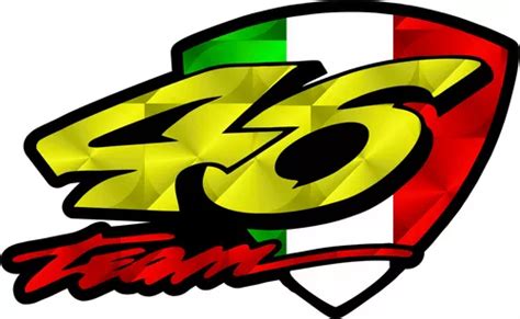 Calcomania Sticker 46 Team Valentino Rossi Italia Efx Moto