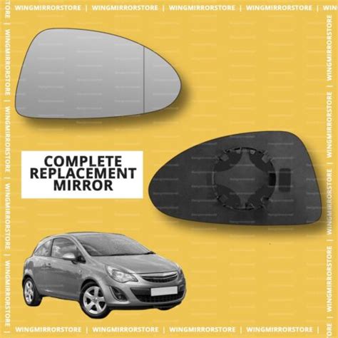 Right Driver Side For Vauxhall Corsa D Wing Mirror Glass Wide