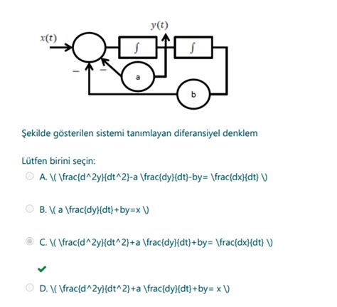 Solved Şekilde gösterilen sistemi tanımlayan diferansiyel Chegg