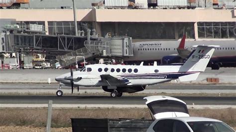 France Customs Beechcraft B300 King Air 350ER F ZBGO Take Off Malaga