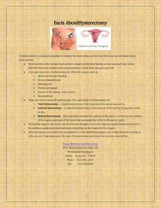 Facts About Hysterectomy PDF