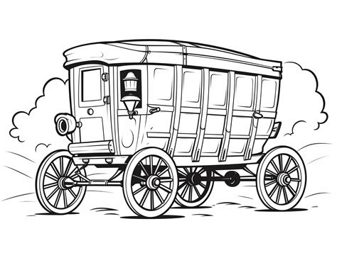 Wagon Coloring Sheet For Grown Ups Coloring Page