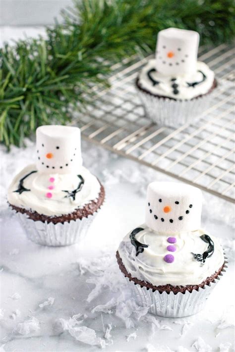 Snowman Cupcakes - Little Sunny Kitchen