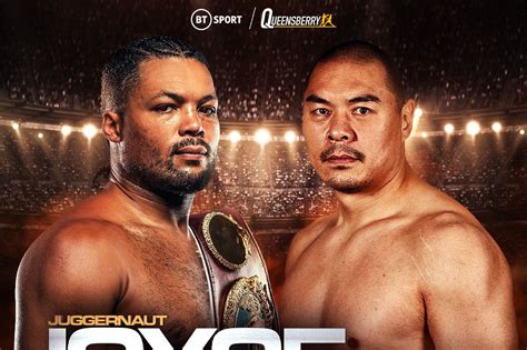 Joe Joyce Vs Zhilei Zhang Official For April 15 In London Bad Left Hook