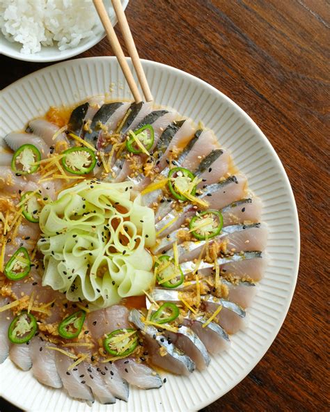 Spanish Mackerel Sashimi with Ginger, Lemon & Soy — Elevated Wild