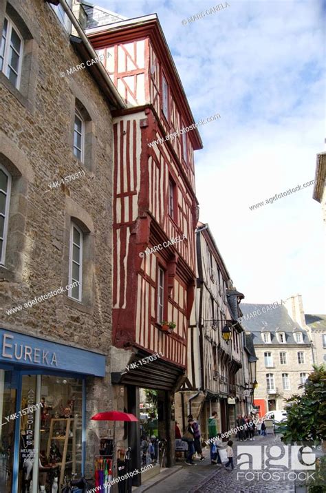 Europe, France, Bretagne Brittany Region, Dinan Village, street, Stock Photo, Picture And Rights ...