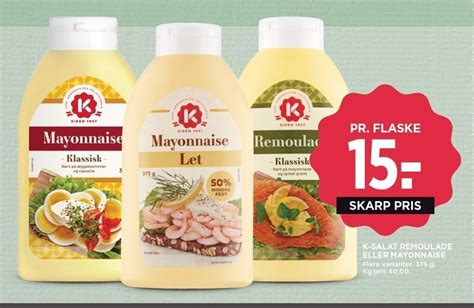 K Salat Remoulade Eller Mayonnaise Tilbud Hos Meny