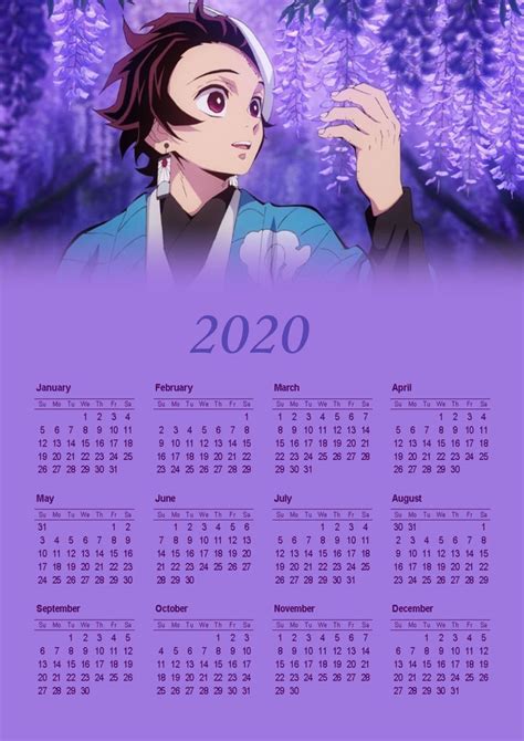 Calendar 2023 Anime Printable Word Searches