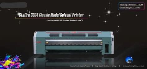 Starfire Solvent Printer Max Print Speed Sqft Hr 2500 At Rs 1450000