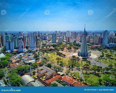 Catedral De Maringa E Centro Parana Brasil Vários Edifícios Foto De