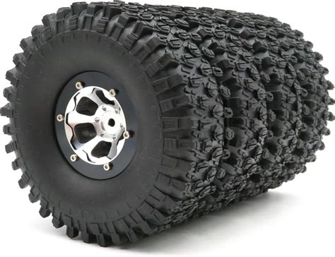 Hobbysoul 4pcs RC Rock Crawler 1 9 Super Swamper Tires Tyres OD Height